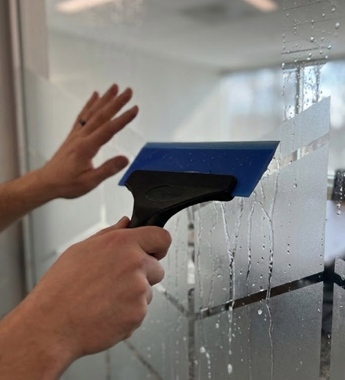 privacy office film installation